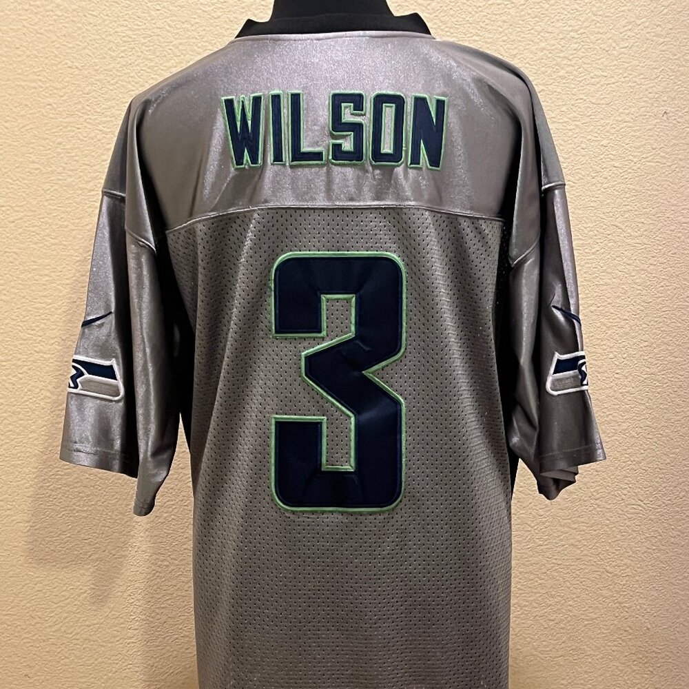 Nike On Field Seattle Seahawks Russell Wilson #3 Alternate Jersey Mens Size 52